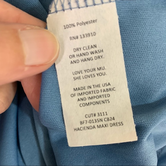 Show Me Your Mumu Hacienda Maxi Dress Blue Crisp - Picture 7 of 9